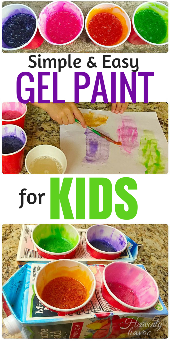 Simple and Easy Gel Paint for Kids - Uplifting Mayhem